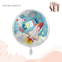 Vorschau: Planet Schule Ballonbouquet-Set mit Heliumbehälter