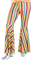 Hippie Schlaghose Rainbow Stripes für Damen