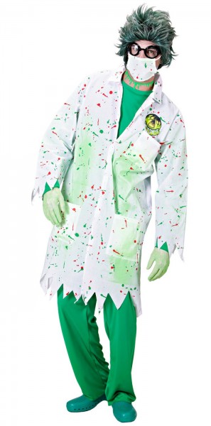 Zombie-Arzt Doktor Emerald Kostüm 2