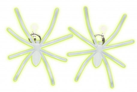 Neon spider earrings