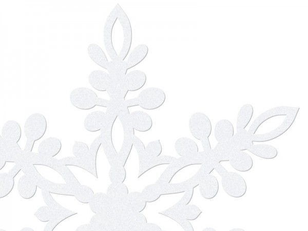 10 płatków śniegu z białego papieru Lina 13cm 2