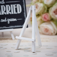 3 place card holders easel white 12cm