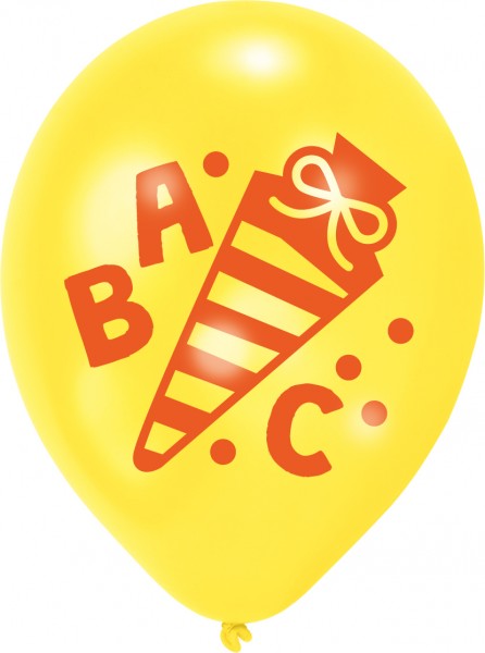 6 Schulanfang ABC Luftballons 20 cm 3