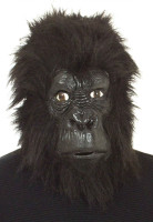 Maschera in lattice di gorilla con bordo in pelliccia