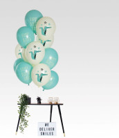 Oversigt: 12 fødselsdag krokodille ballon mix 33cm
