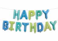 Aperçu: Set de ballons en aluminium Neptune Happy Birthday 40cm