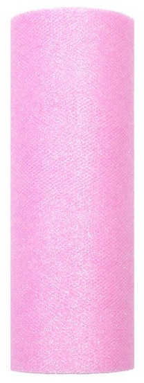 Tul brillante Estelle rosa 9m x 15cm