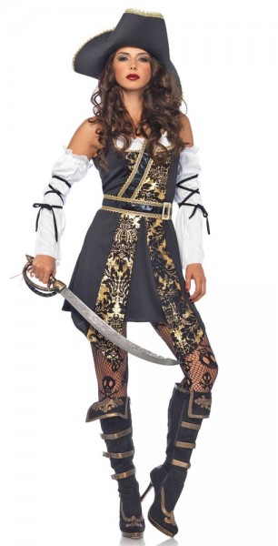 Deceptive pirate bride ladies costume