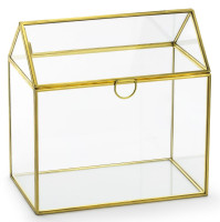 Umschlagbox goldenes Glashaus 21cm