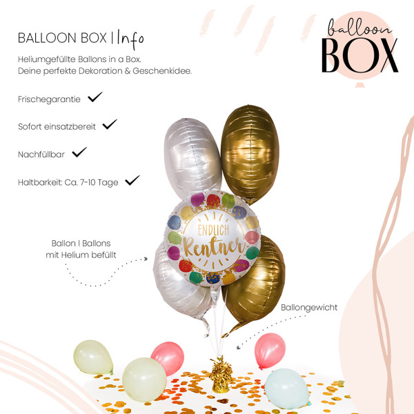 Heliumballon in der Box Endlich Rentner 3