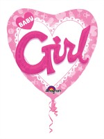 Herzballon Baby Girl 3D