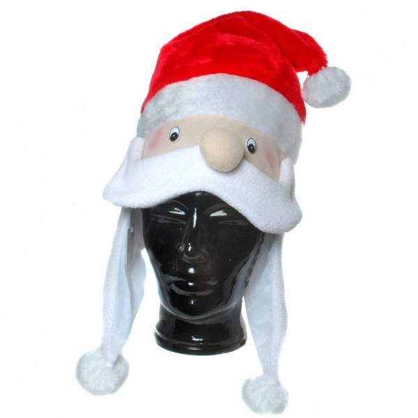 Santa Claus Gesicht Weihnachtsmütze