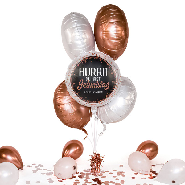Heliumballon in der Box Hurra Geburtstag