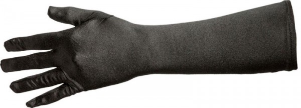 Schwarze Samt Handschuhe 40cm 2