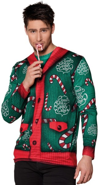 Candy cane love sweater for men