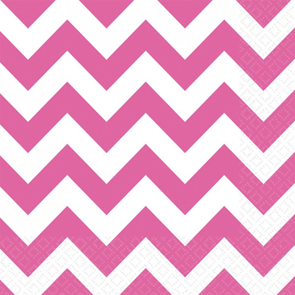 20 cute pink serrated napkins