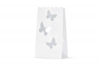 Preview: 10 candle lanterns with butterfly motif 15x9x26cm