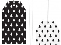 Preview: 12 Black & White Christmas gift tags