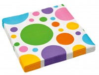 20 feestelijke papieren servet kleurrijke stippen