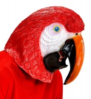 Vorschau: Roter Papagei Ara Vollkopfmaske