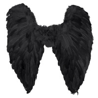 Schwarze Engelsflügel Miri 65 x 65cm