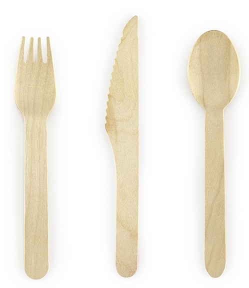 18 Pce. Wooden Cutlery Set