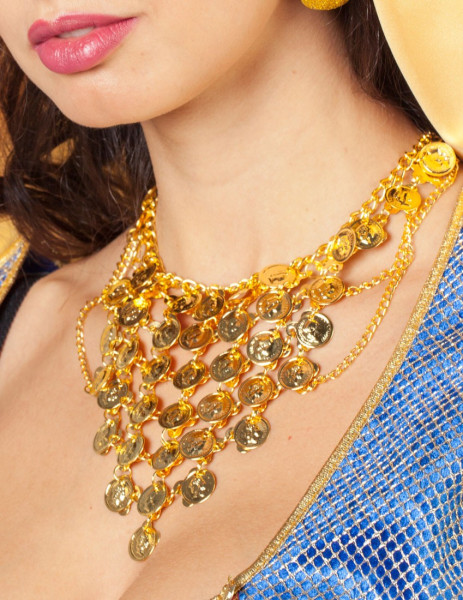 Golden coin necklace