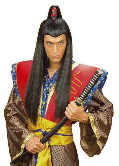 Peluca de pelo largo Katakura Samurai