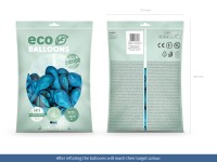 100 Eco Pastell Ballons türkisblau 30cm