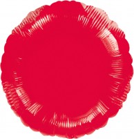 Rund folieballong röd 45cm