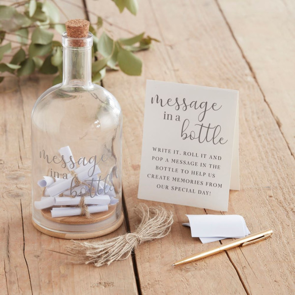 Gästebuch Message in a Bottle Set