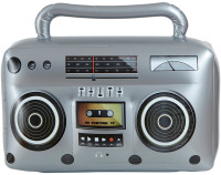 Oppustelig kassetteoptager 80-tals radio