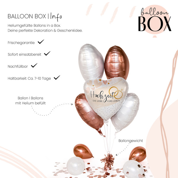 Heliumballon in der Box Liebe fürs Leben 3