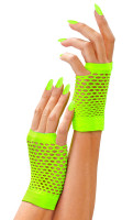 Vorschau: Netzhandschuhe fingerlos neon-grün