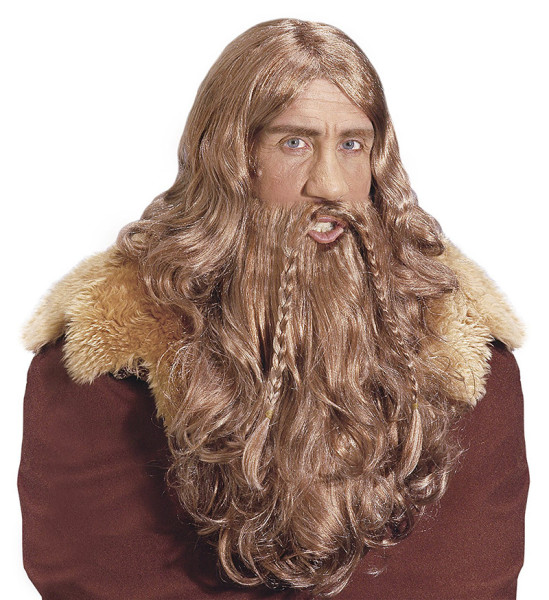 Viking Snorre paryk med skæg 2