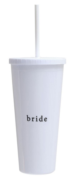 Bride drinking cup with straw