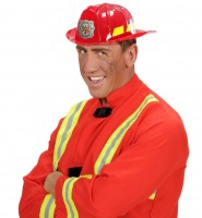 Vista previa: Casco de bomberos equipo de rescate rojo para adulto