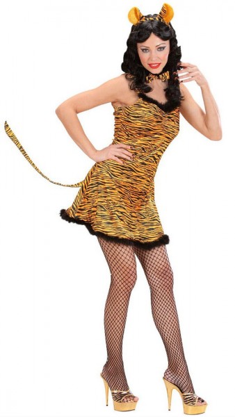 Seksowny puszysty kostium tygrysa dla kobiet 2