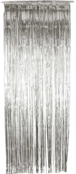 Połyskująca zasłona w kolorze srebrnym 91 cm x 2,44 m