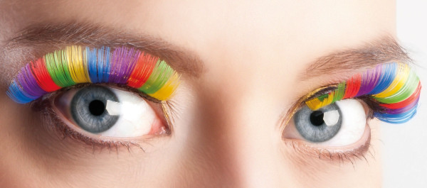 Rainbow eyelashes