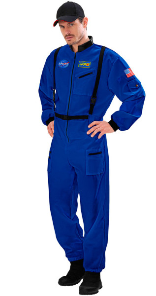 Blaues Astronaut Kostüm für Herren