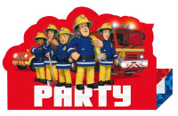 8 Feuerwehrmann Sam SOS Einladungskarten