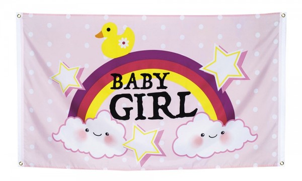 Baby girl party flag 90x150cm