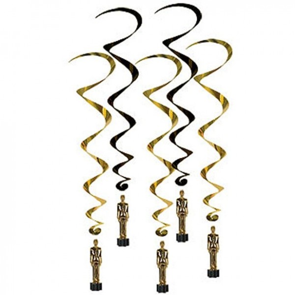 5 Hollywood Awards spiral hanging decoration
