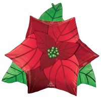 Grazioso palloncino foil a forma di stella di Natale 66 cm