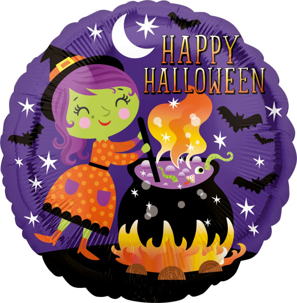 Foil balloon Little Halloween witch