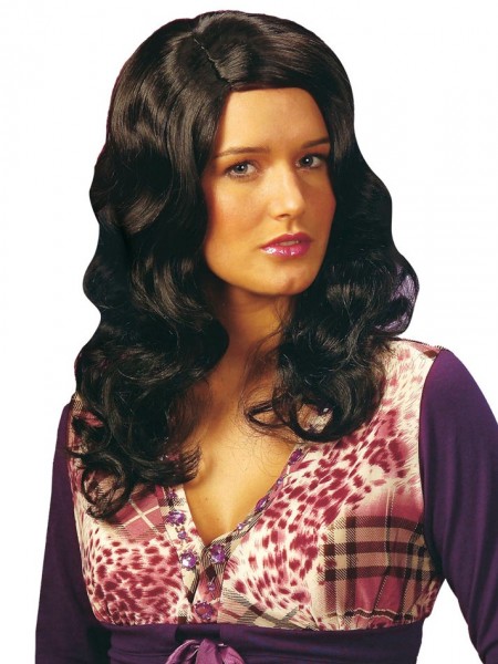 Wavy side parting long hair wig 2