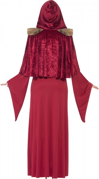 Rood glamour priesteres kostuum voor vrouwen 3