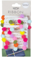 Preview: Colorful pom pom gift ribbon 2m