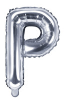 Vorschau: Buchstabe P Folienballon silber 35cm